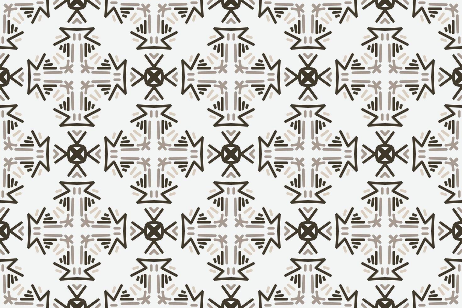 a seamless pattern with a decorative ornament in brown and beige. vector