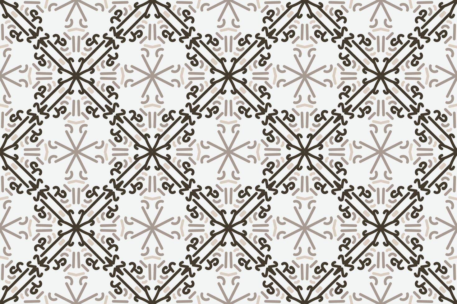 a seamless pattern with a decorative ornament in brown and beige. vector