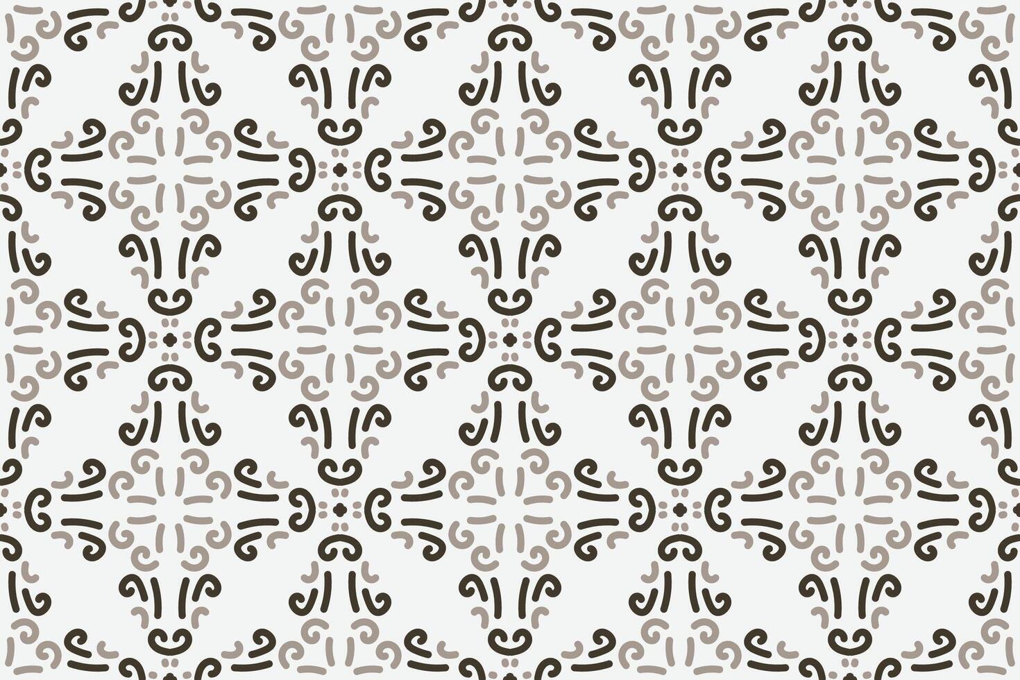 a seamless pattern with a decorative ornament in brown and beige. vector
