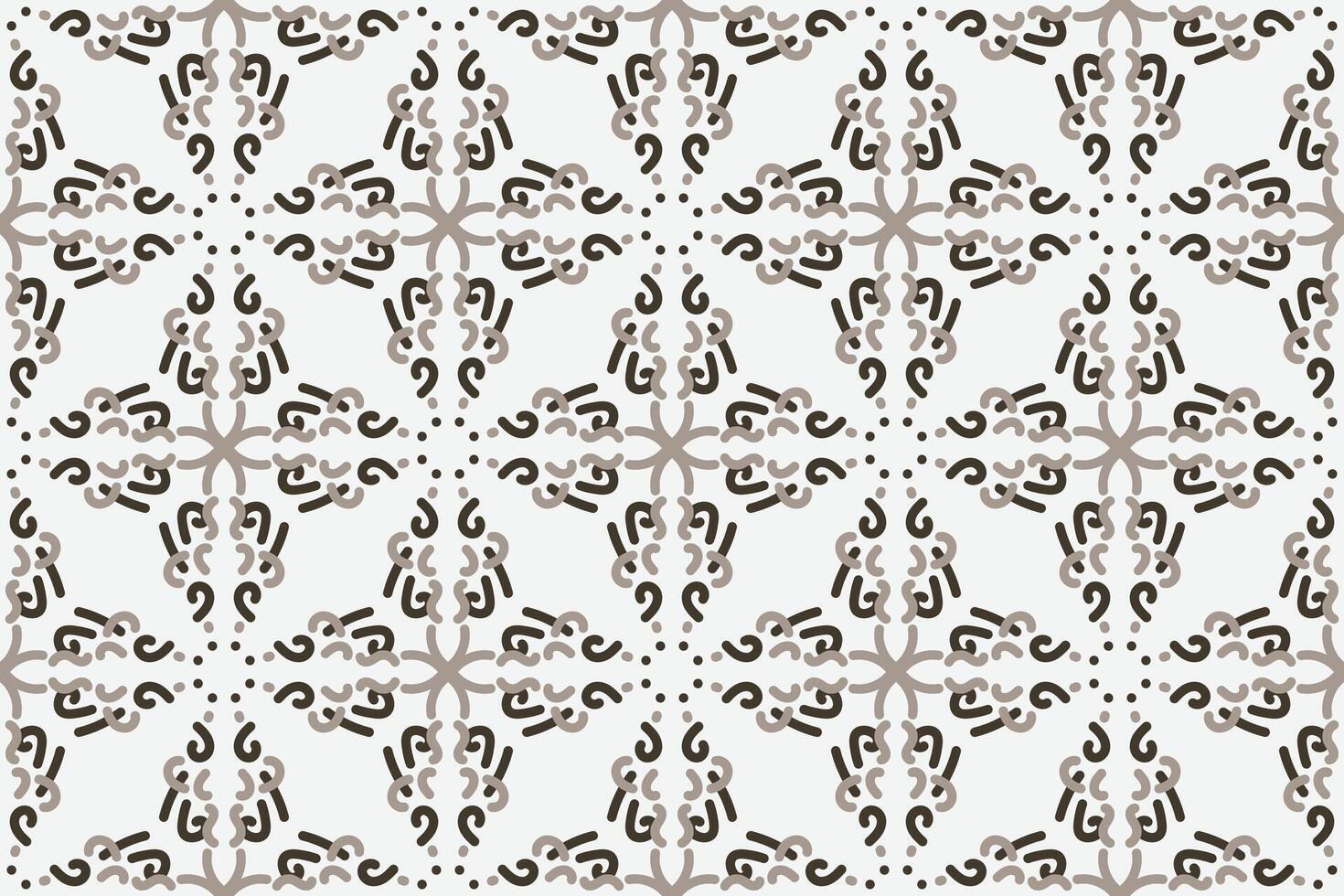 a seamless pattern with a decorative ornament in brown and beige. vector