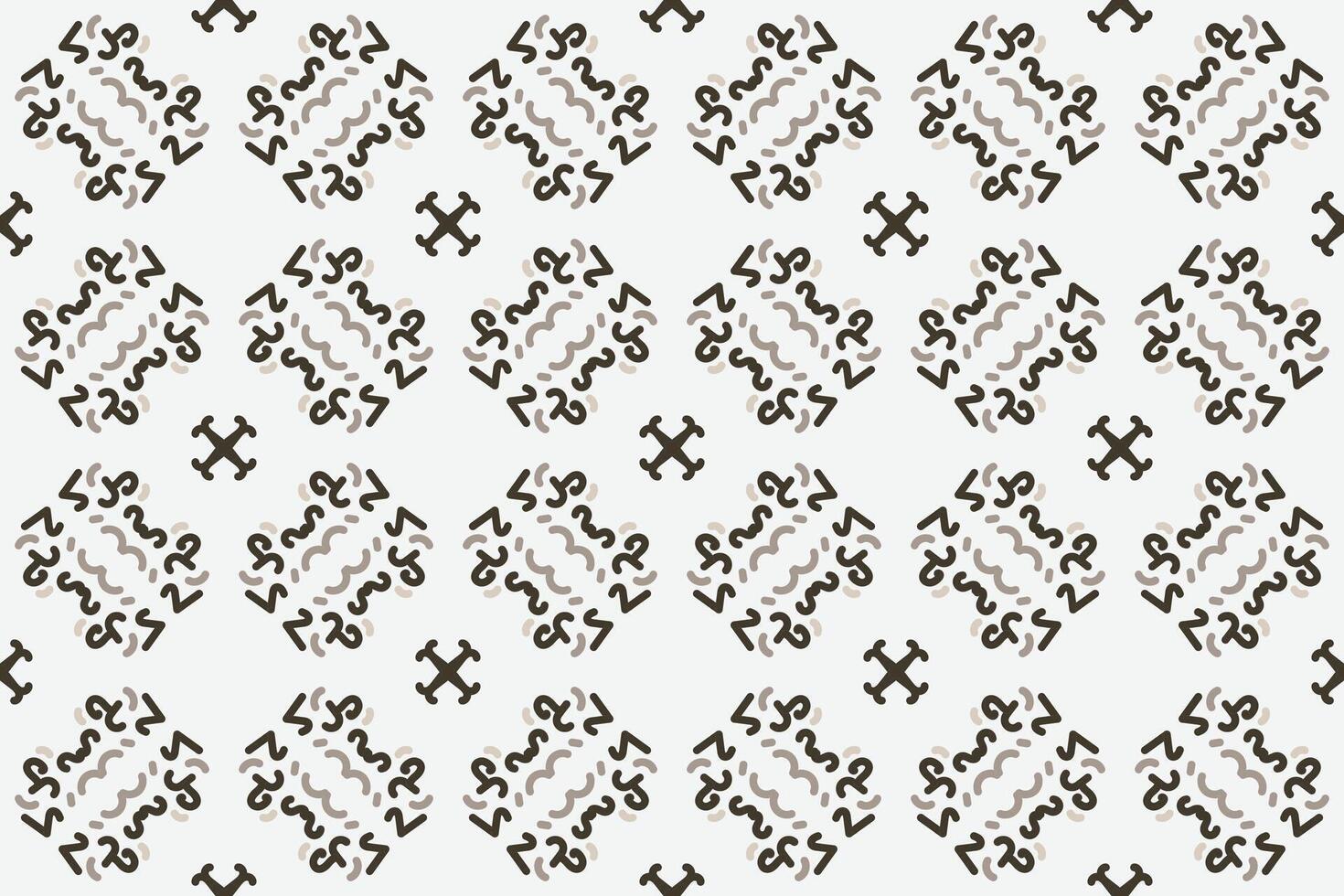 a seamless pattern with a decorative ornament in brown and beige. vector