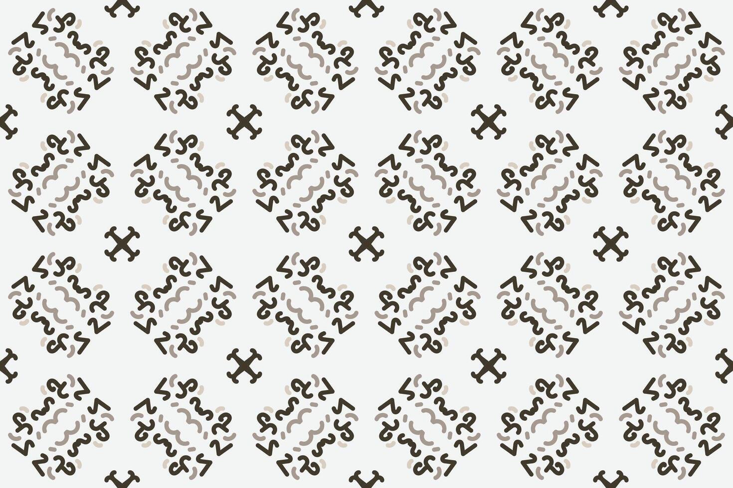 a seamless pattern with a decorative ornament in brown and beige. vector