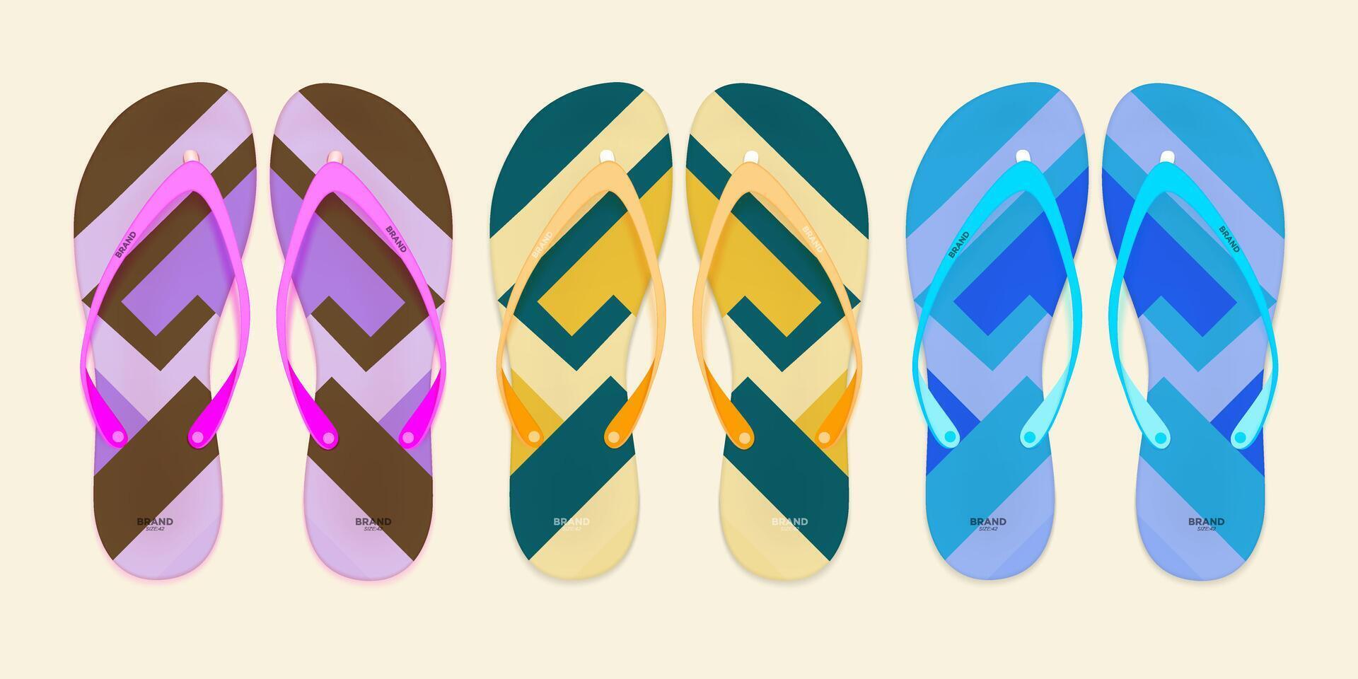 zapatillas ilustración colocar. dibujos animados plano hogar calentar cómodo dormitorio Zapatos para hombre mujer vector