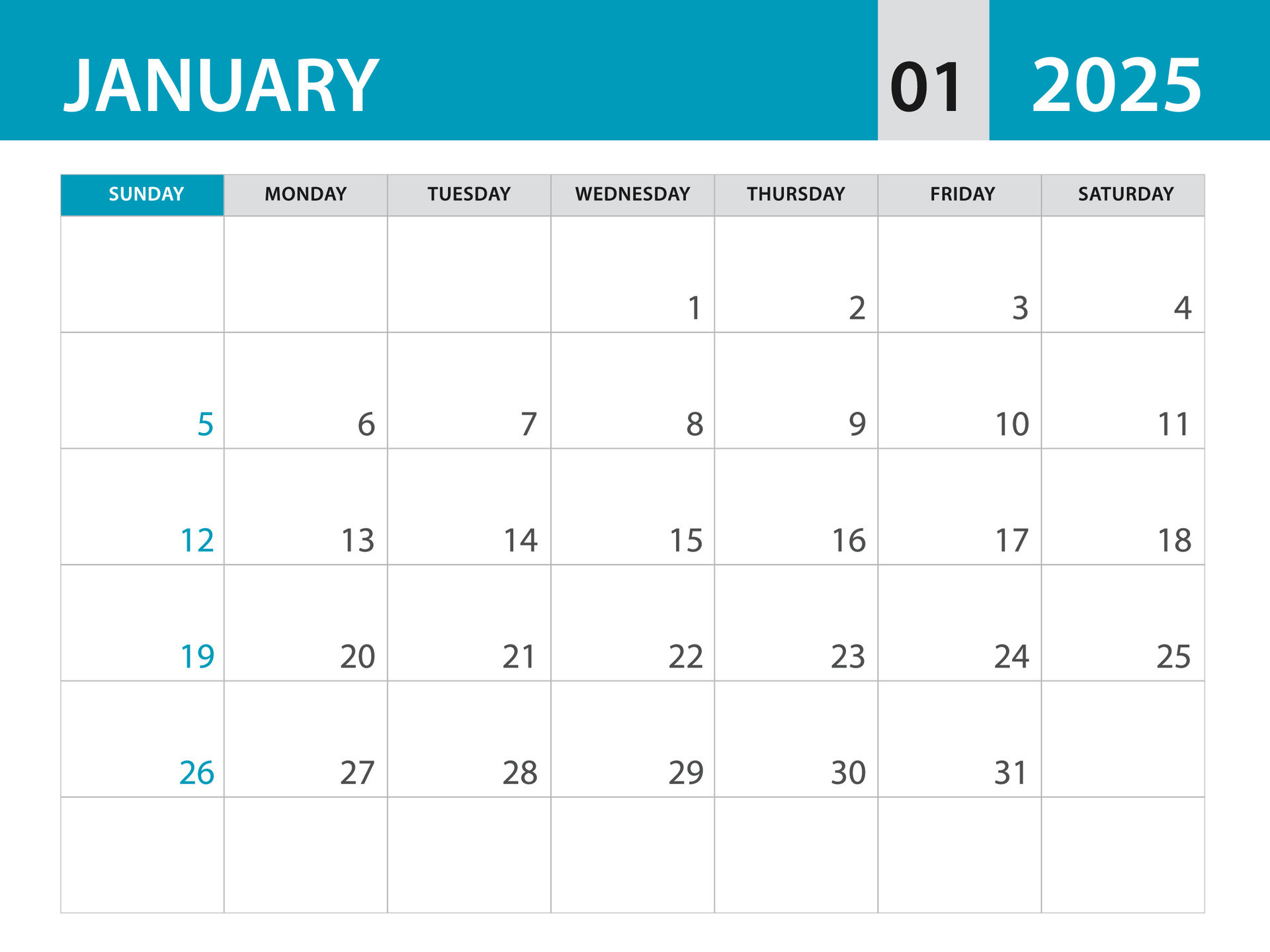 JANUARY 2025 template Calendar 2025 template , planner monthly design, Desk calendar 2025