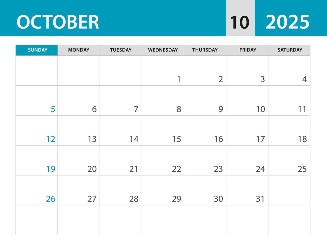 OCTOBER 2025 template Calendar 2025 template , planner monthly design, Desk calendar 2025