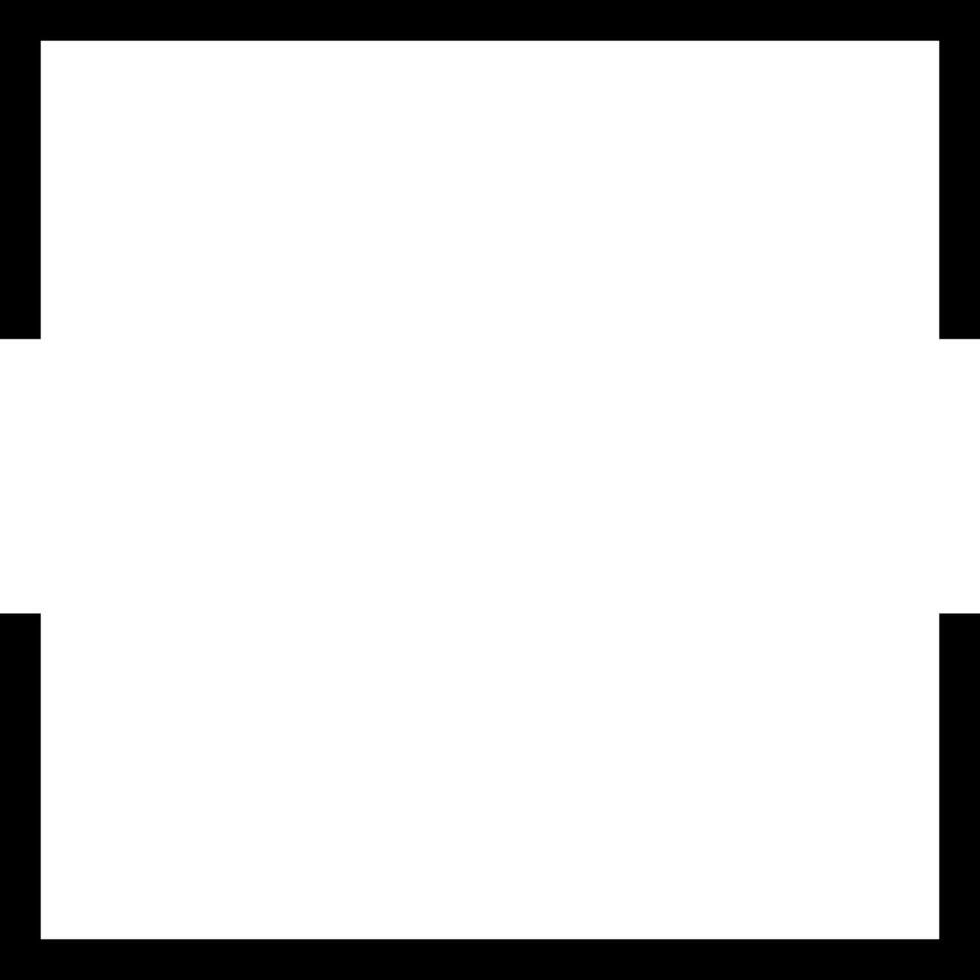 Monogram Square Frame. Geometric Split Border. Abstract Rectangle Outline. Modern Black Graphic Element. Abstract Rectangle Design. illustration vector