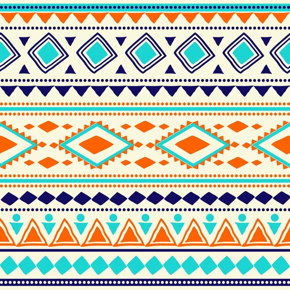 Hand drawing geometric ethnic pattern. Geometric ethnic pattern American style. Can be used in fabric design for clothing, textile, wrapping, background, wallpaper, carpet, embroidery vector