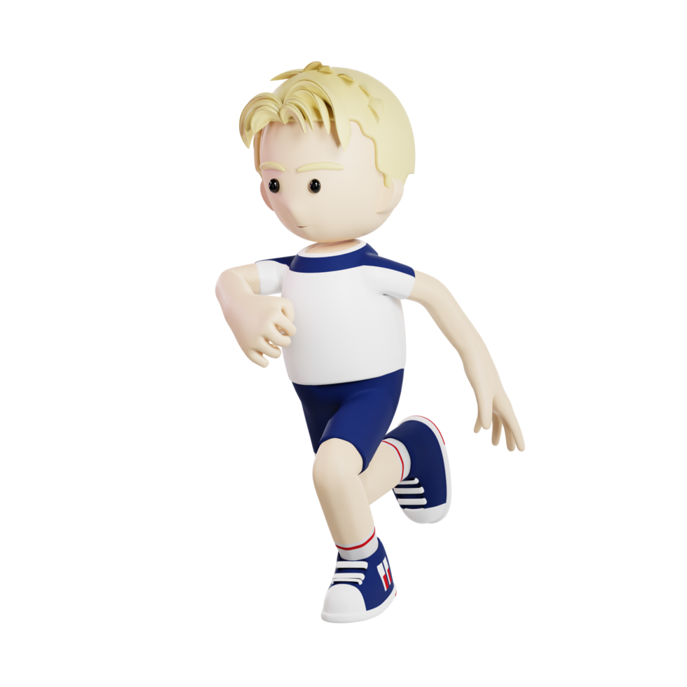 3d character sport running png