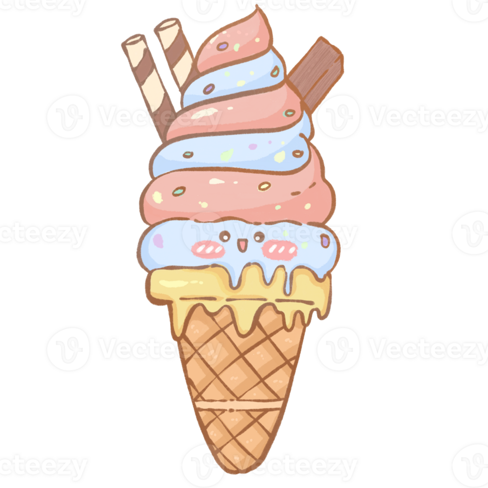 cute ice cream character png