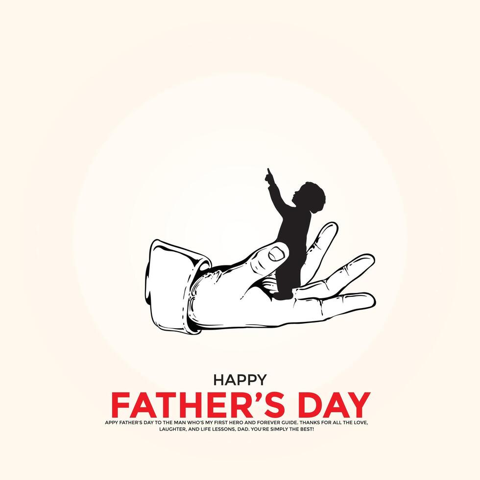 Happy Father's Day creative ads. Happy Father's Day, , 3D illustration vector