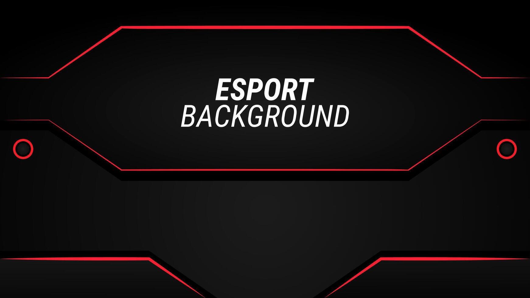 black and red futuristic gaming background with technology concept vector