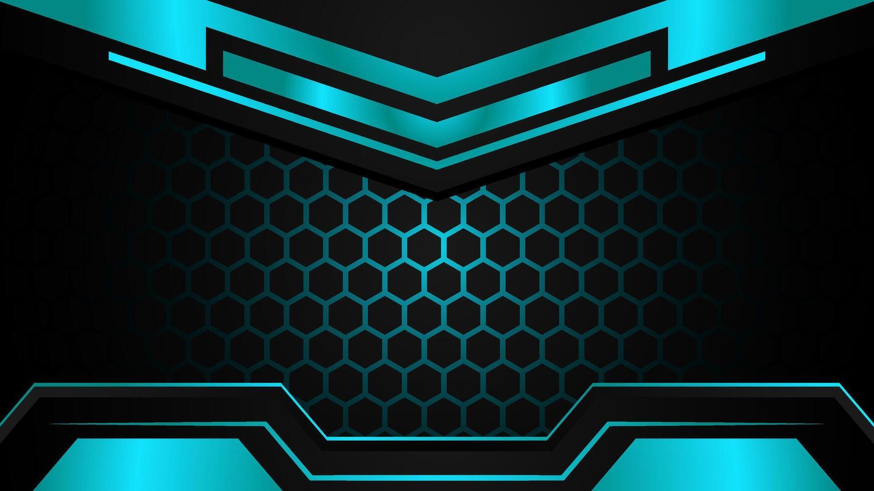 Futuristic black and blue esport background vector