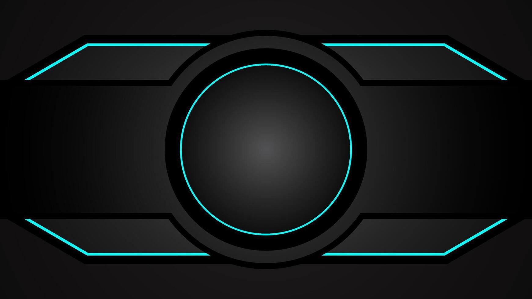 black and blue futuristic gaming background with technology concept vector
