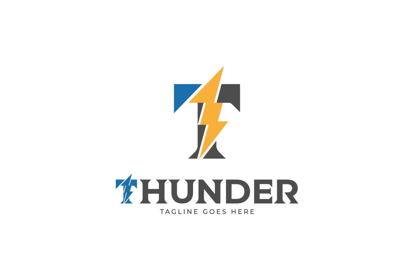 Electric Logo, letter T with tunder bolt combination design logo template, illustration vector
