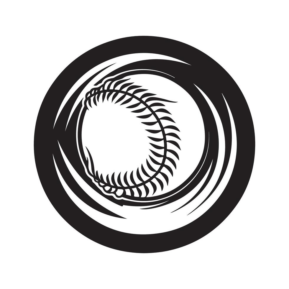 Baseball logo design art and symbols. illustration of baseball isolated on white vector