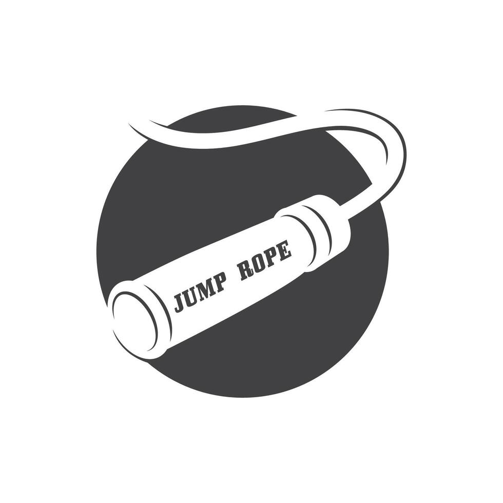 jump rope logo illustration design. suitable for sport, exercise and cardio vector