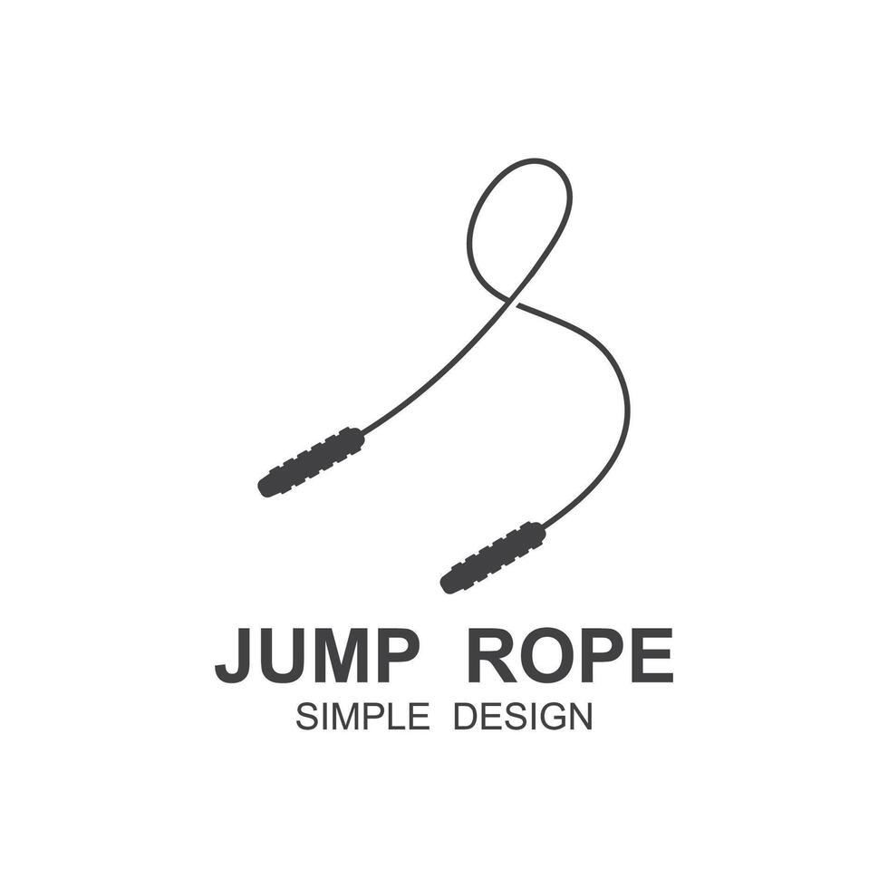 jump rope logo illustration design. suitable for sport, exercise and cardio vector