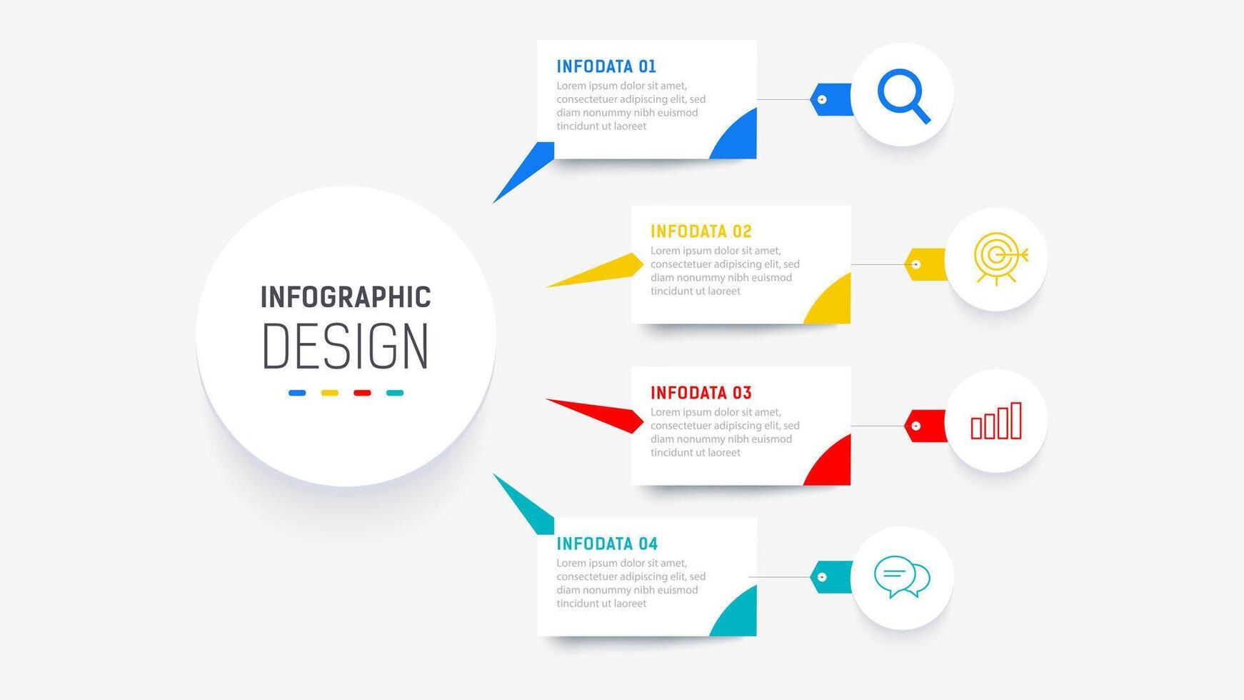 Four Step Infographic element design template for presentation. process diagram and presentations step, workflow layout, banner, flow chart, info graphic illustration. vector
