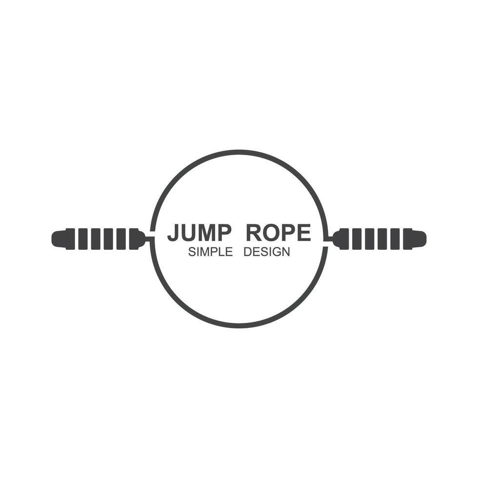 jump rope logo illustration design. suitable for sport, exercise and cardio vector