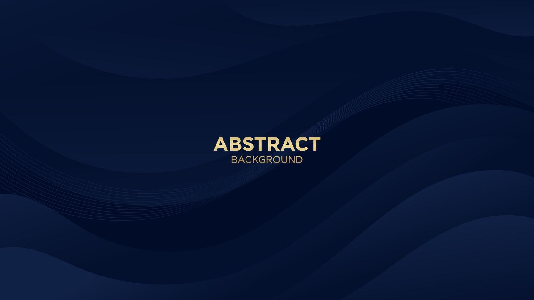 Create stunning visuals with the elegant dark blue abstract gradient wave background. Suitable for websites, social media, advertising, and presentations vector