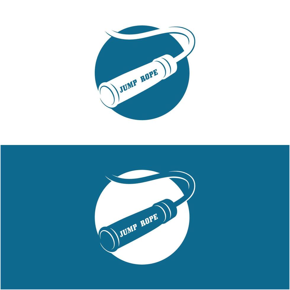jump rope logo illustration design. suitable for sport, exercise and cardio vector