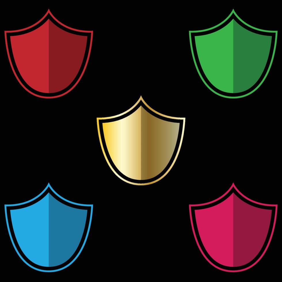 The Illustration of Shield or Emblem Pack vector