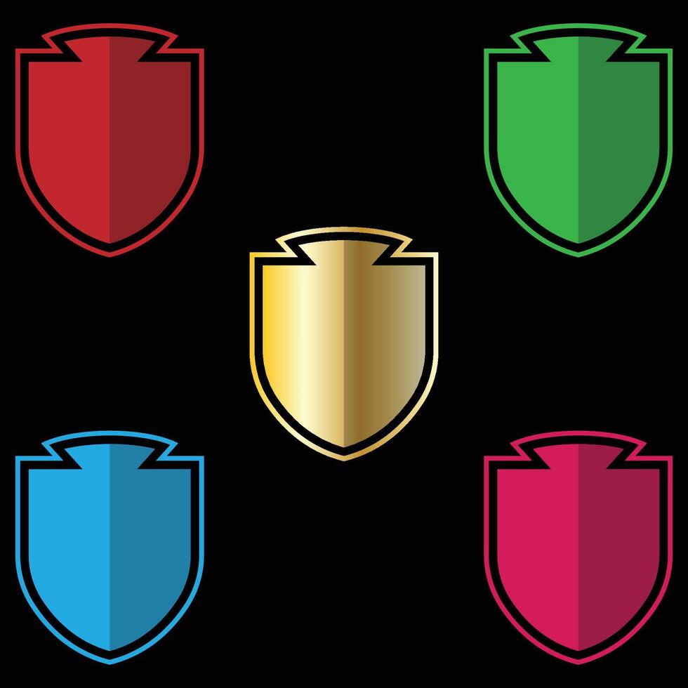 The Illustration of Shield or Emblem Pack vector