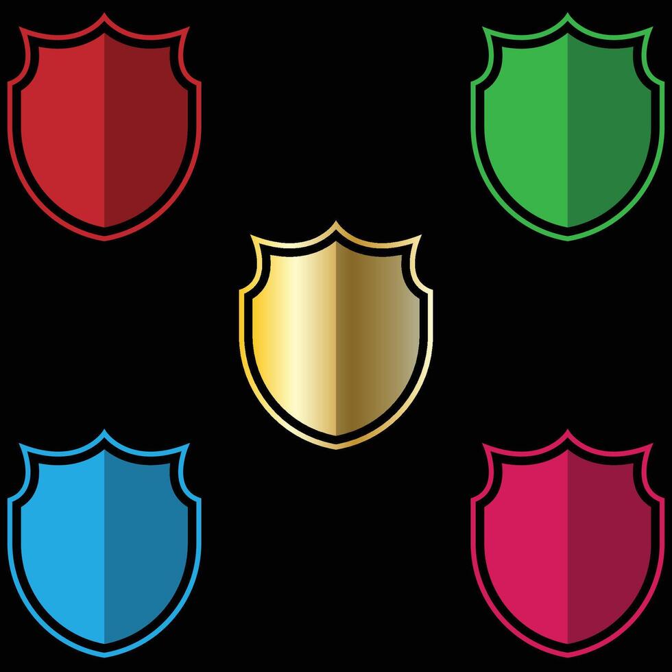 The Illustration of Shield or Emblem Pack vector