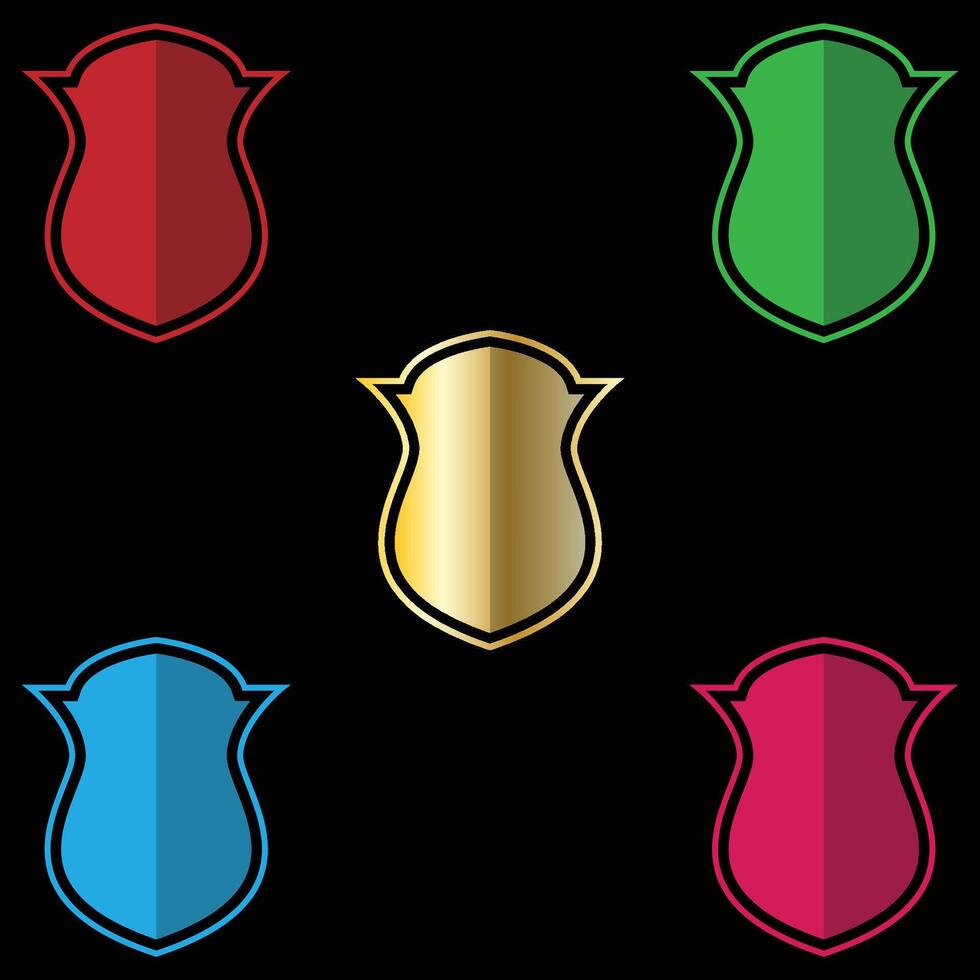 The Illustration of Shield or Emblem Pack vector