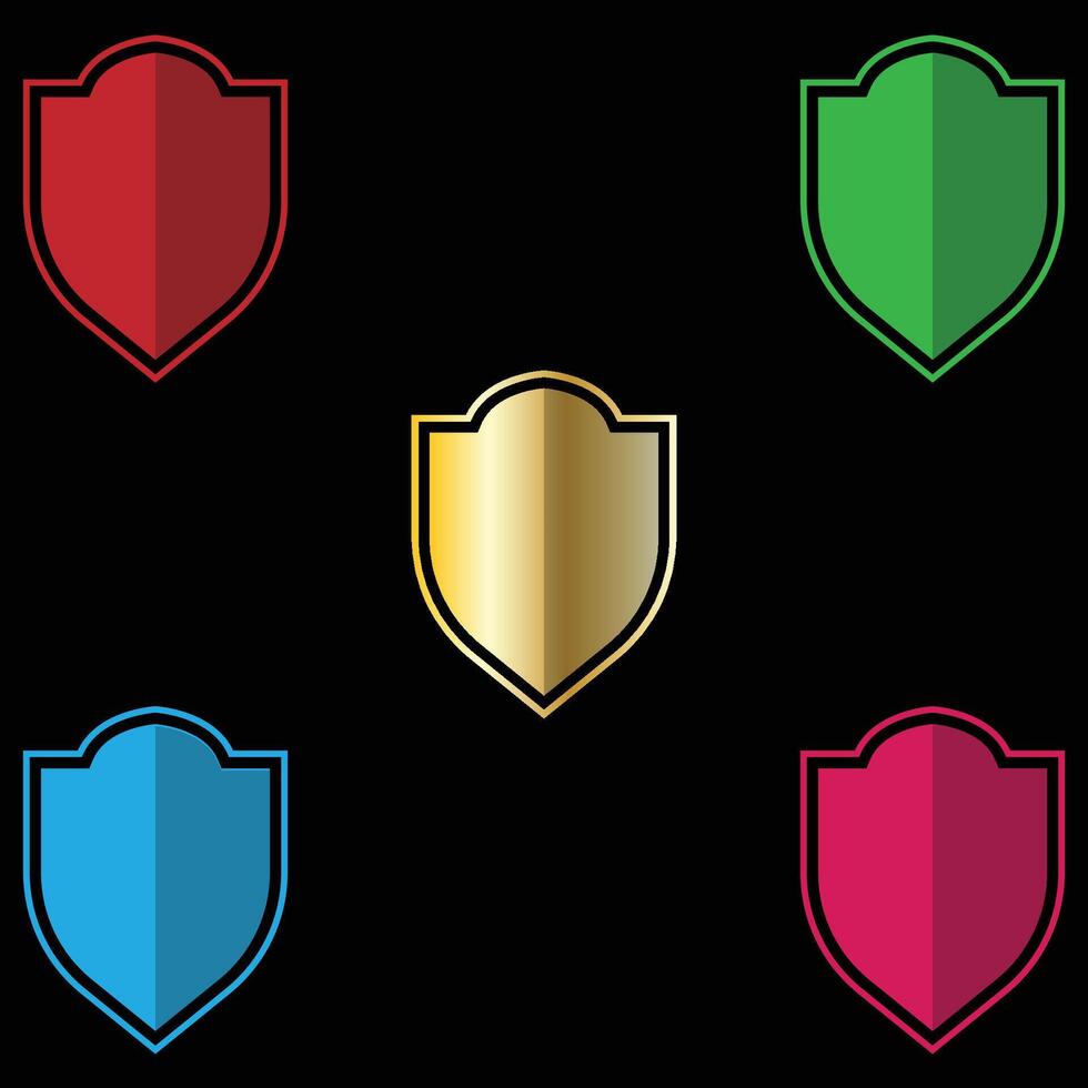 The Illustration of Shield or Emblem Pack vector