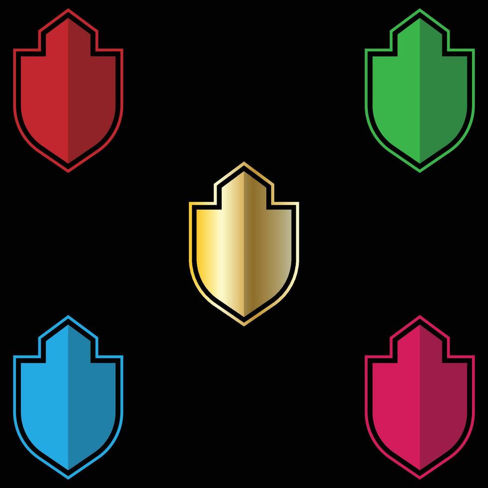 The Illustration of Shield or Emblem Pack vector