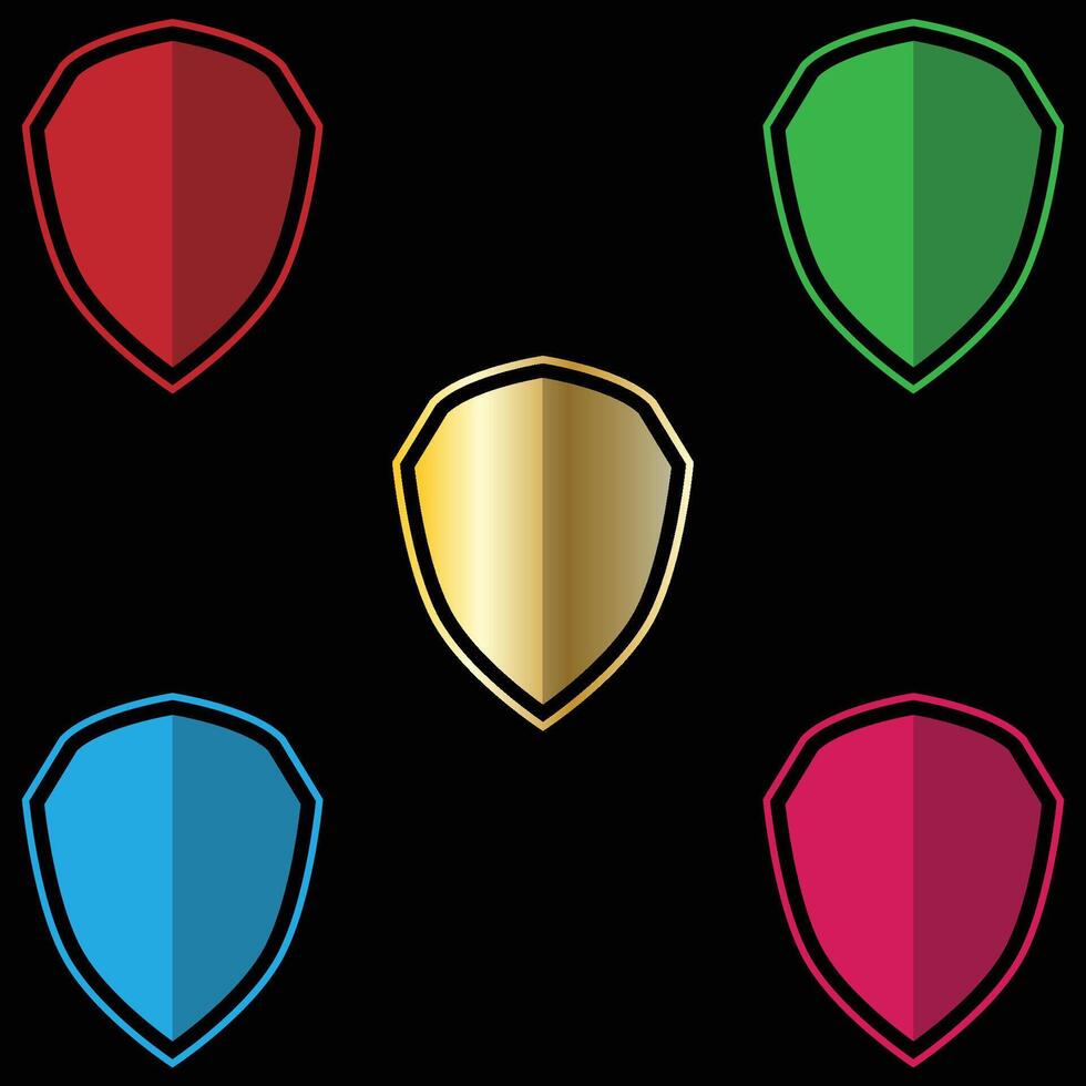 The Illustration of Shield or Emblem Pack vector