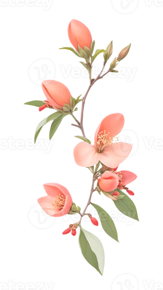 Beautiful natural flowers on a transparent and high quality background png