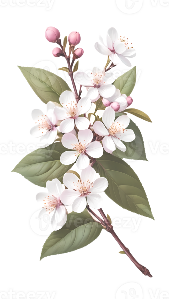 Beautiful natural flowers on a transparent and high quality background png