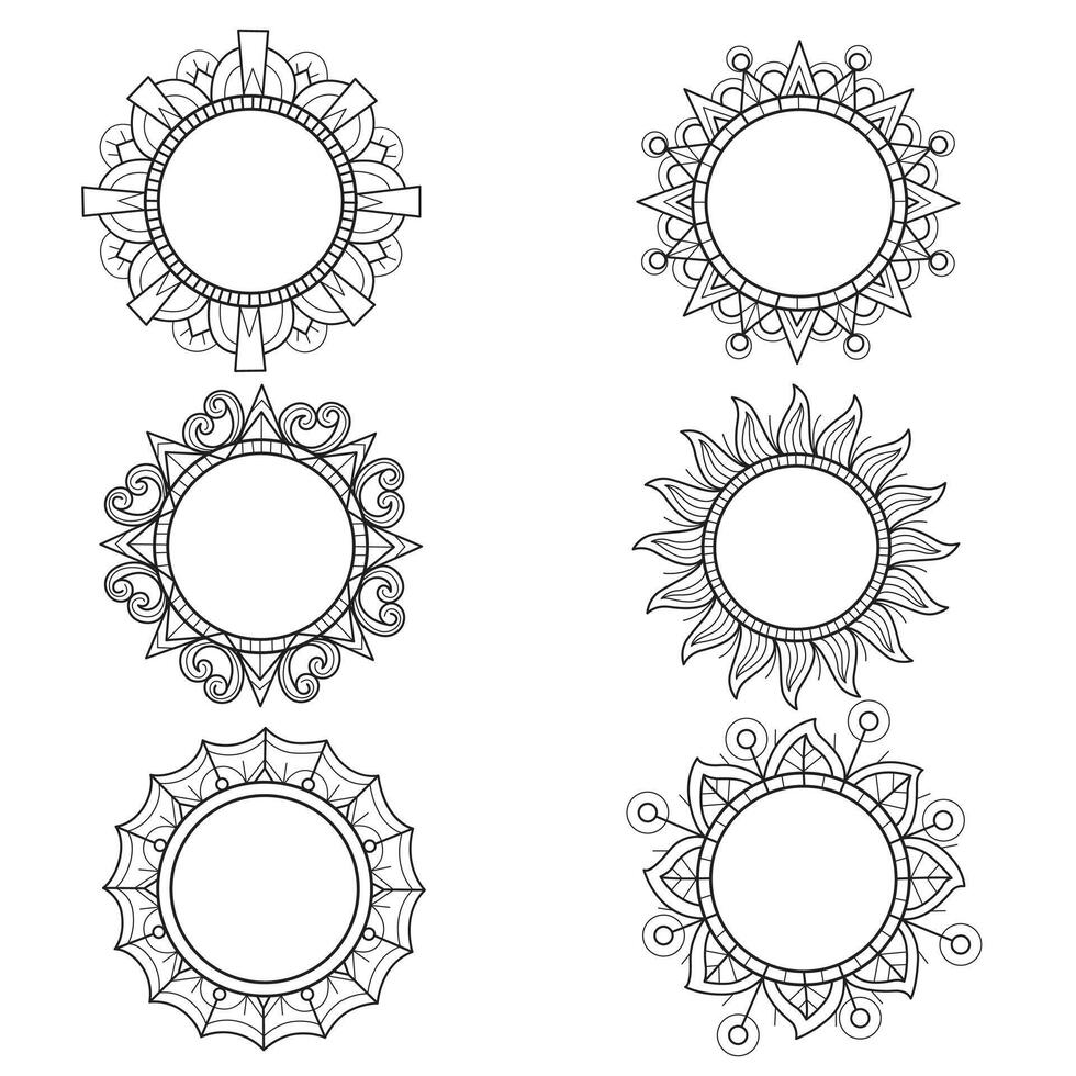 Dom modelo mano dibujado para adulto colorante libro vector