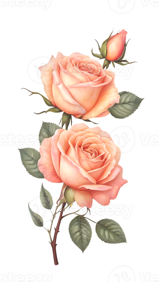 Beautiful natural flowers on a transparent and high quality background png