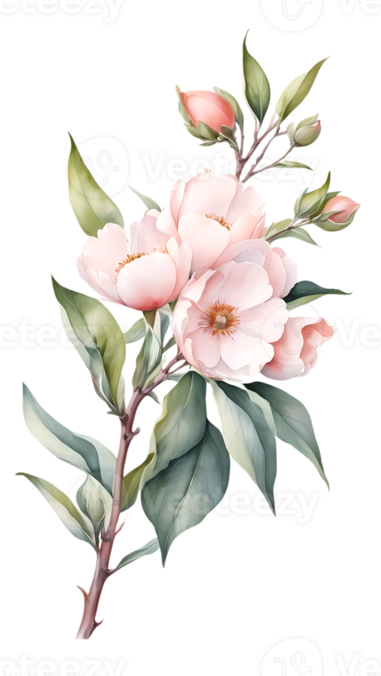 Beautiful natural flowers on a transparent and high quality background png