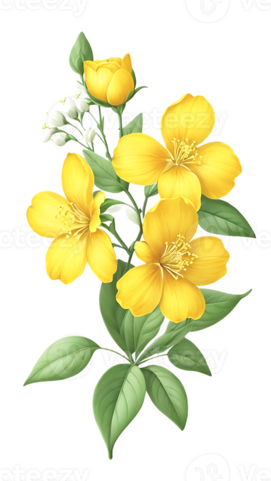Beautiful natural flowers on a transparent and high quality background png