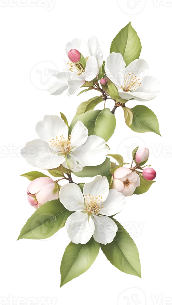 Beautiful natural flowers on a transparent and high quality background png