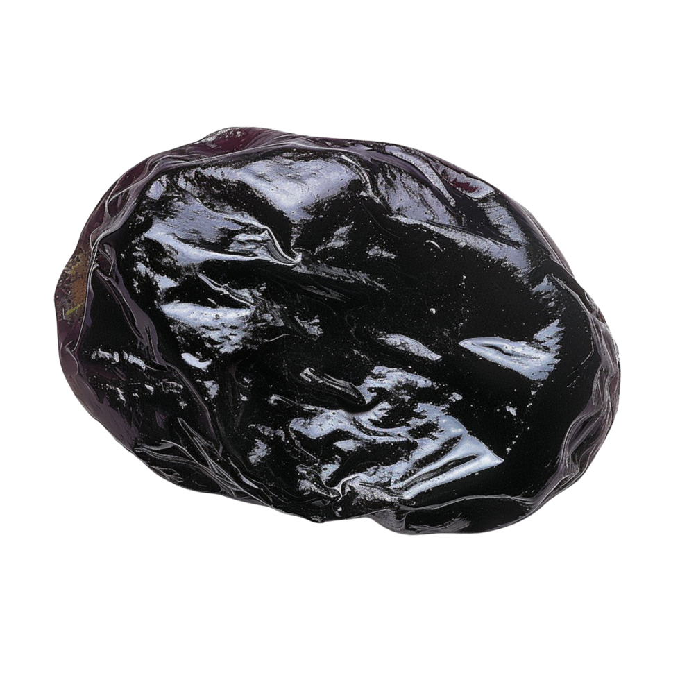A single dried prune isolated on transparent background png