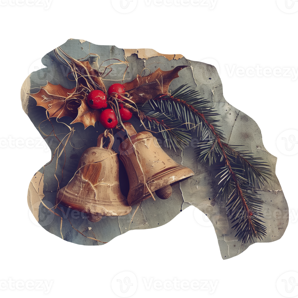 Christmas tree toy bells old fashioned photo png