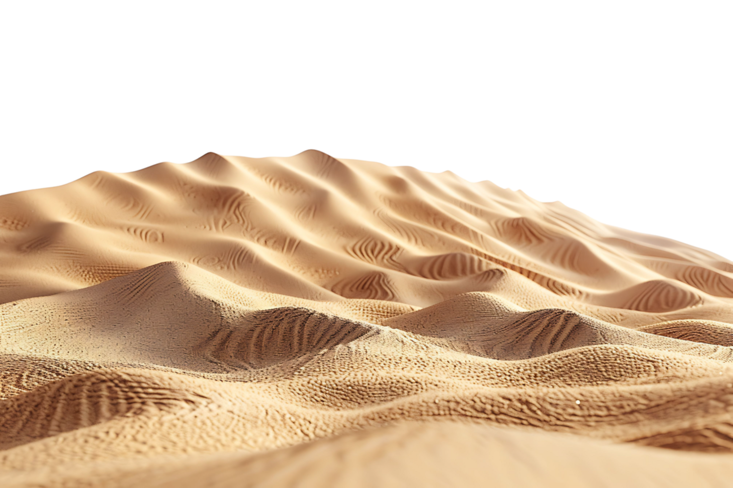 Sand dunes on isolated transparent background png