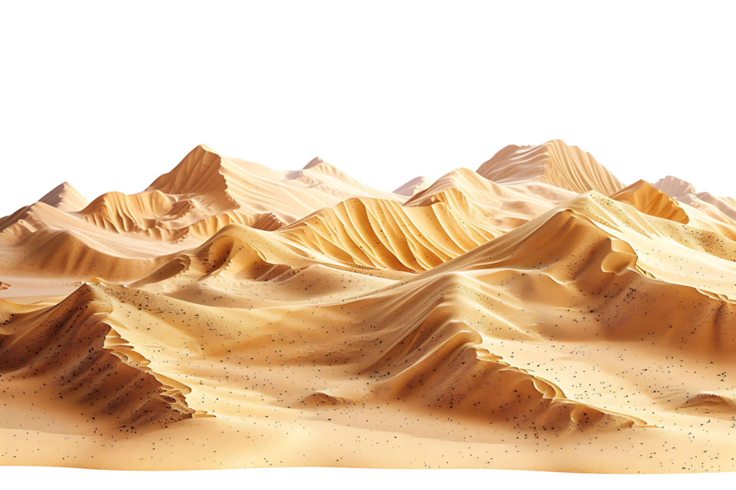 Sand dunes on isolated transparent background png