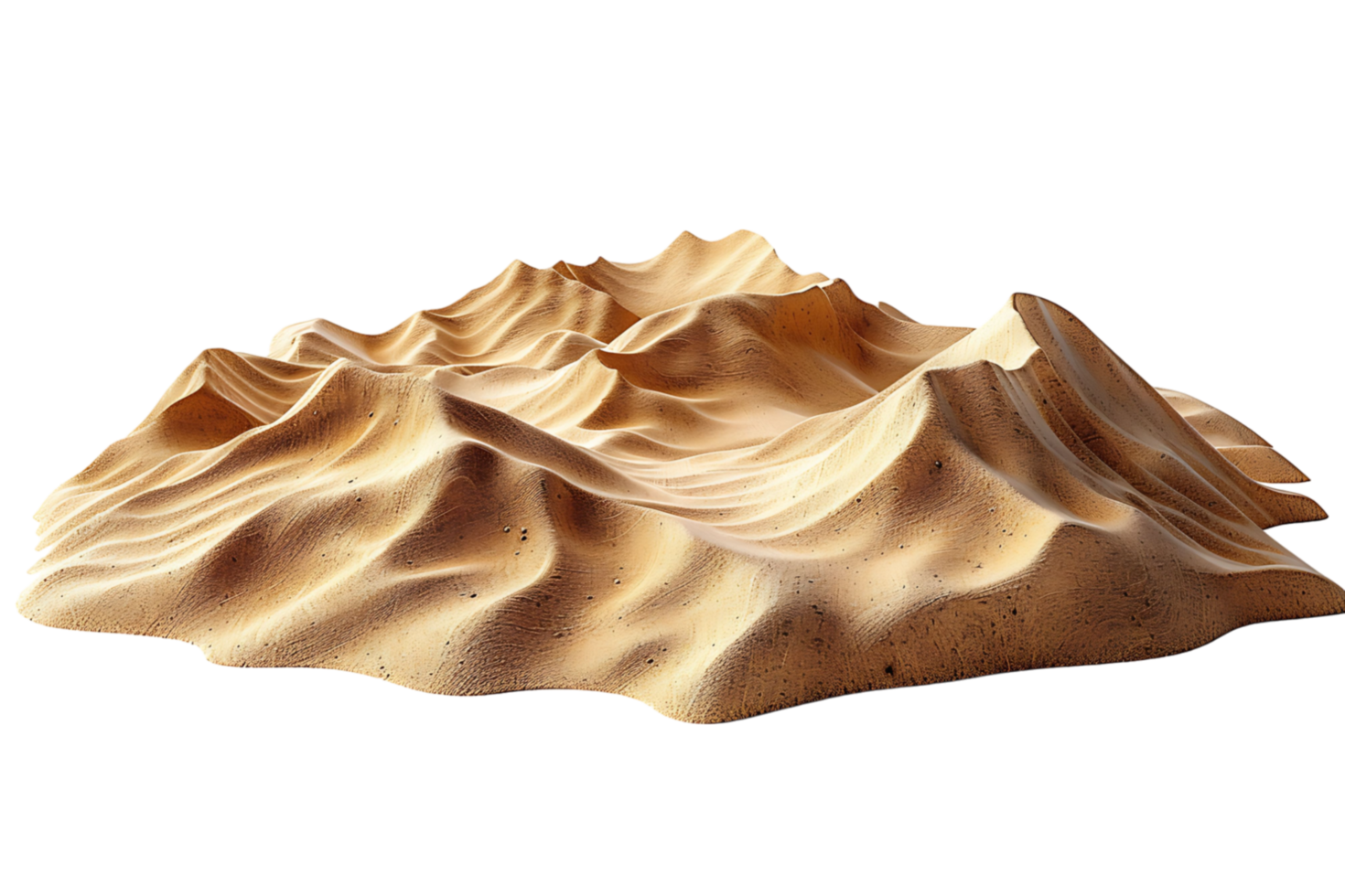 Sand dunes on isolated transparent background png