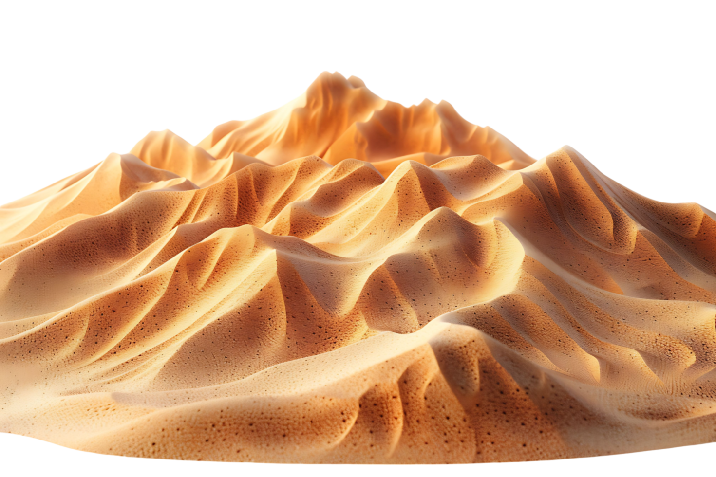Sand dunes on isolated transparent background png