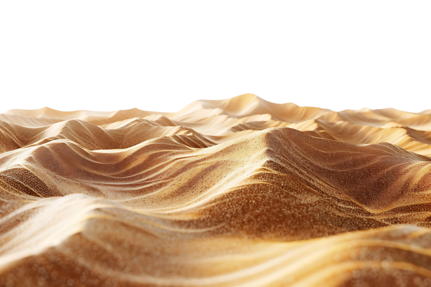 Sand dunes on isolated transparent background png