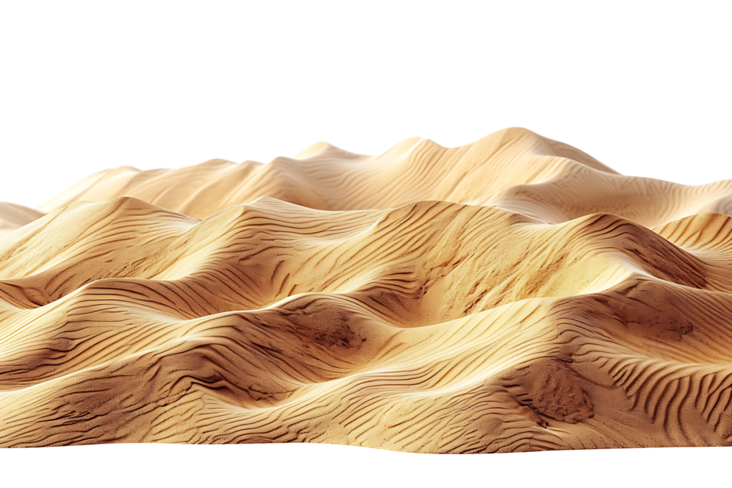 Sand dunes on isolated transparent background png