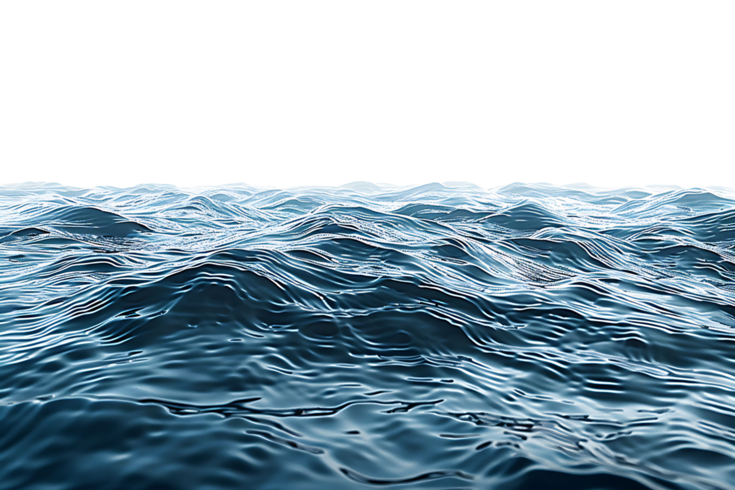 Water surface on isolated transparent background png