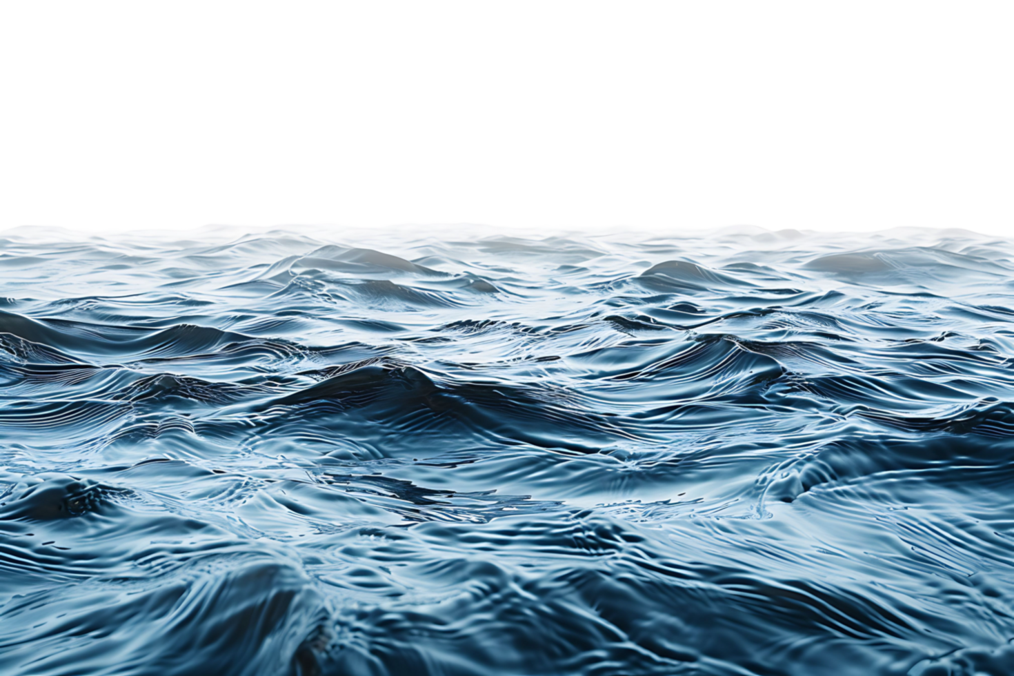 Water surface on isolated transparent background png