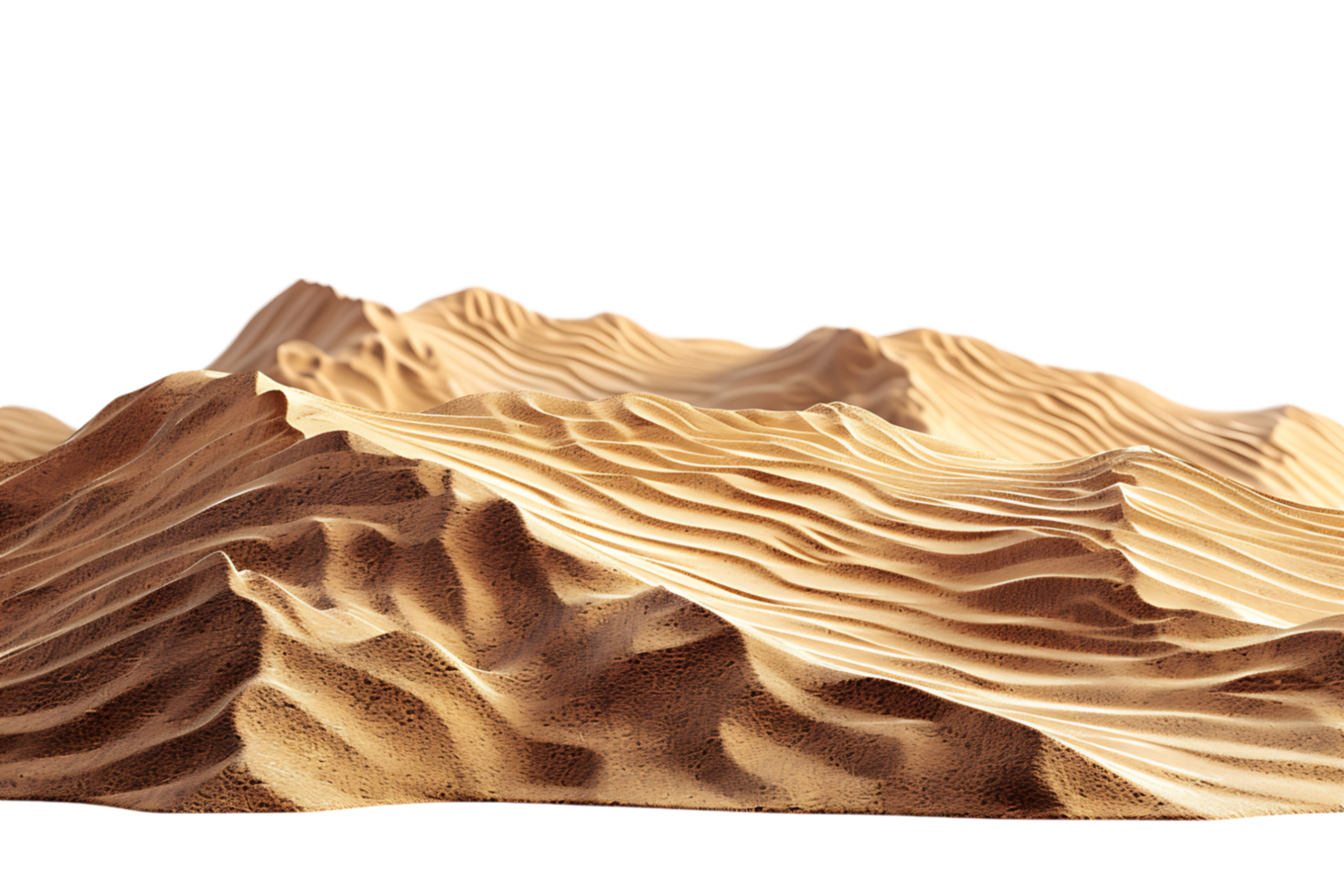 Sand dunes on isolated transparent background png